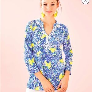 Lilly Pulitzer tunic in the print “Zest for Life”